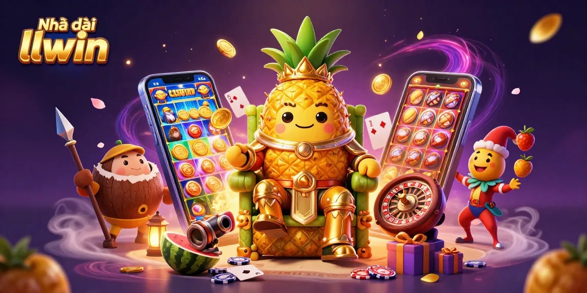 Engage with Nhà cái llwin in an exciting digital casino scene filled with vibrant characters and games