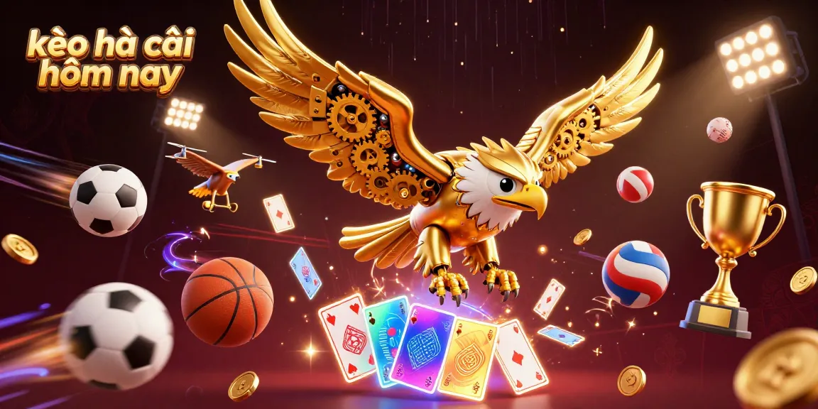 Experience kèo nhà cái hôm nay with a vibrant 3D illustration showcasing sports betting excitement.