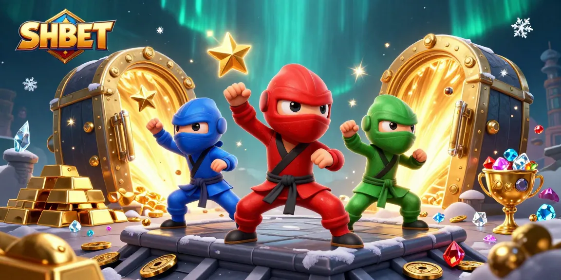 SHBET ninjas celebrate jackpots with golden treasures in an underwater casino adventure