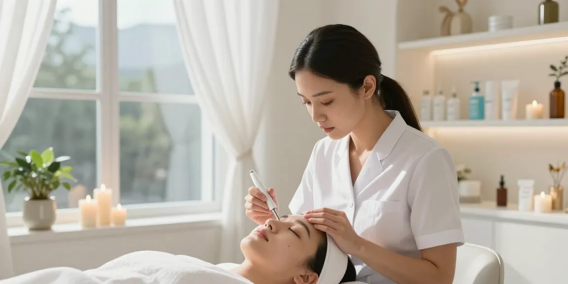 신사역 온다와 함께 피부 재생을 위한 전문 치료 장면