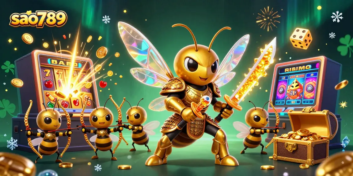 Engage with exciting spinning slot reels at sao789 with a giant hornet samurai and bee archers.