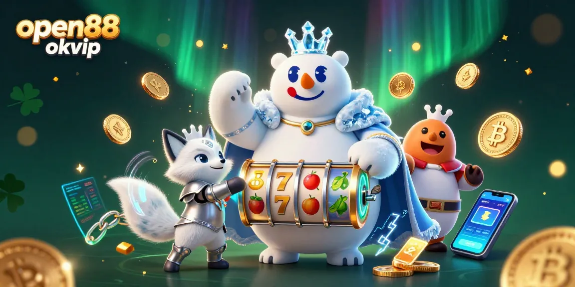 Engage in thrilling gameplay at open88 okvip with vibrant slot reels featuring lucky symbols.