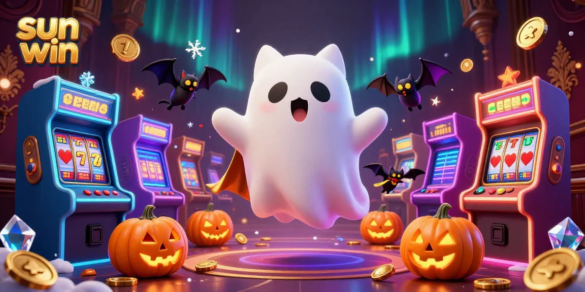 Engage in thrilling casino action at sun win with a whimsical ghost cat and friends!