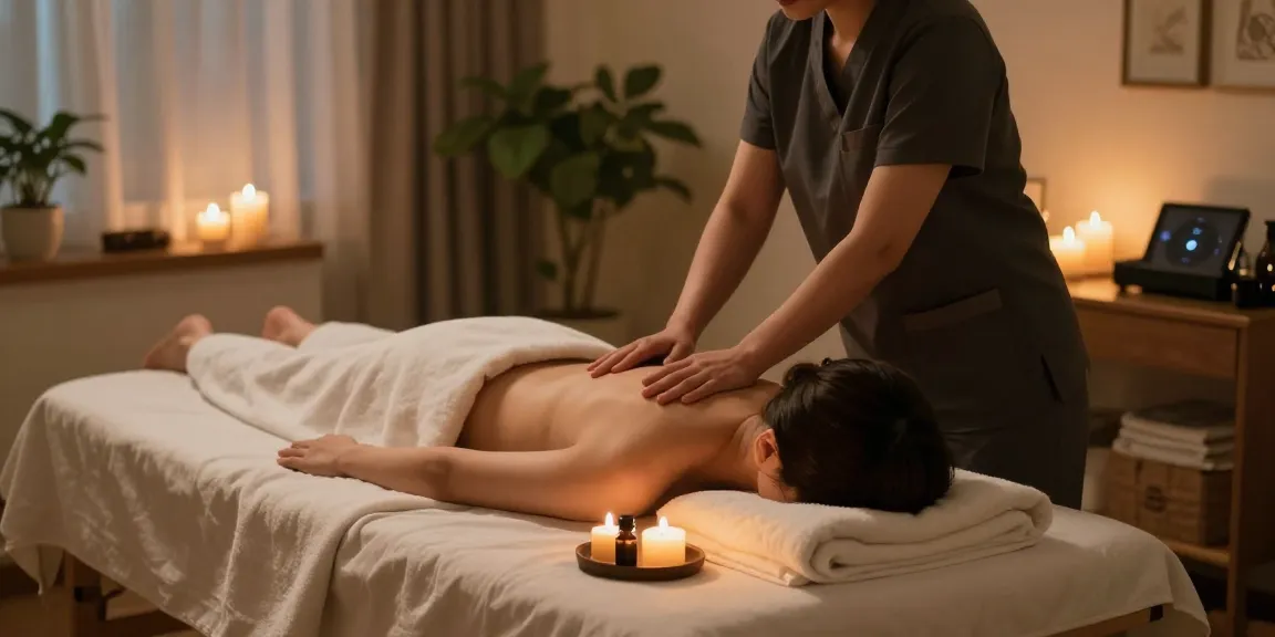 Relaxing 성남출장마사지 experience in a tranquil home setting with professional therapist.